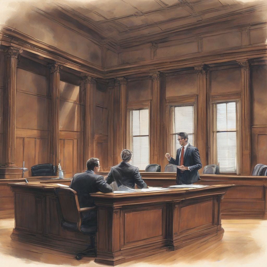 Colorado Courtroom with Lawyer and Client